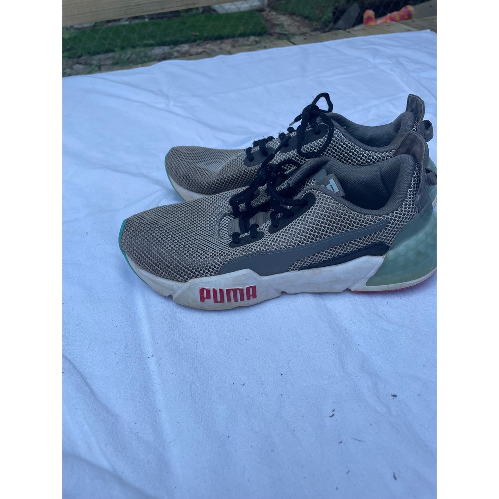 Puma Cell Magma Clean Gray Mesh Running Sneakers Womens 6.5 192830-01